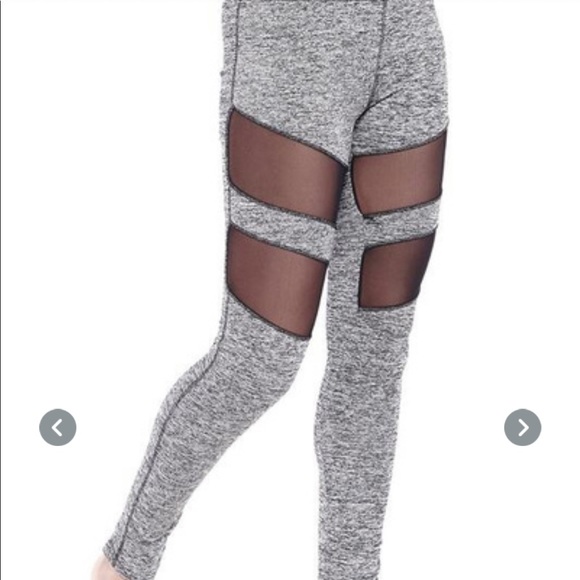 Electric yoga tummy tuck mesh racer legging - Picture 3 of 5
